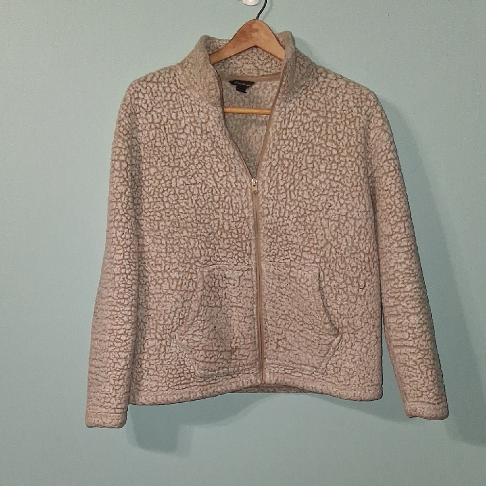 Eddie Bauer Oatmeal Teddy Jacket Womens M